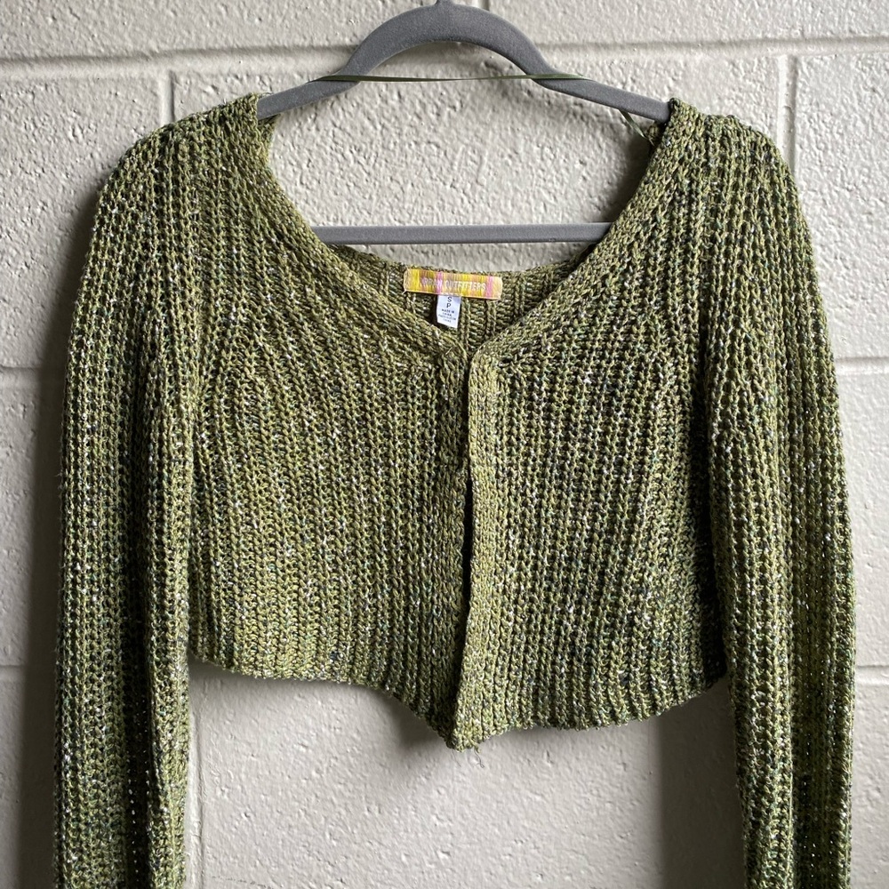 green sweater